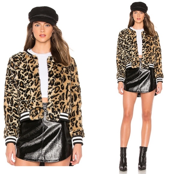 Jack by BB Dakota Jackets & Blazers - JACK By BB DAKOTA Leopard Print Faux Bomber Jacket Sz: S